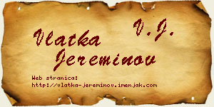 Vlatka Jereminov vizit kartica